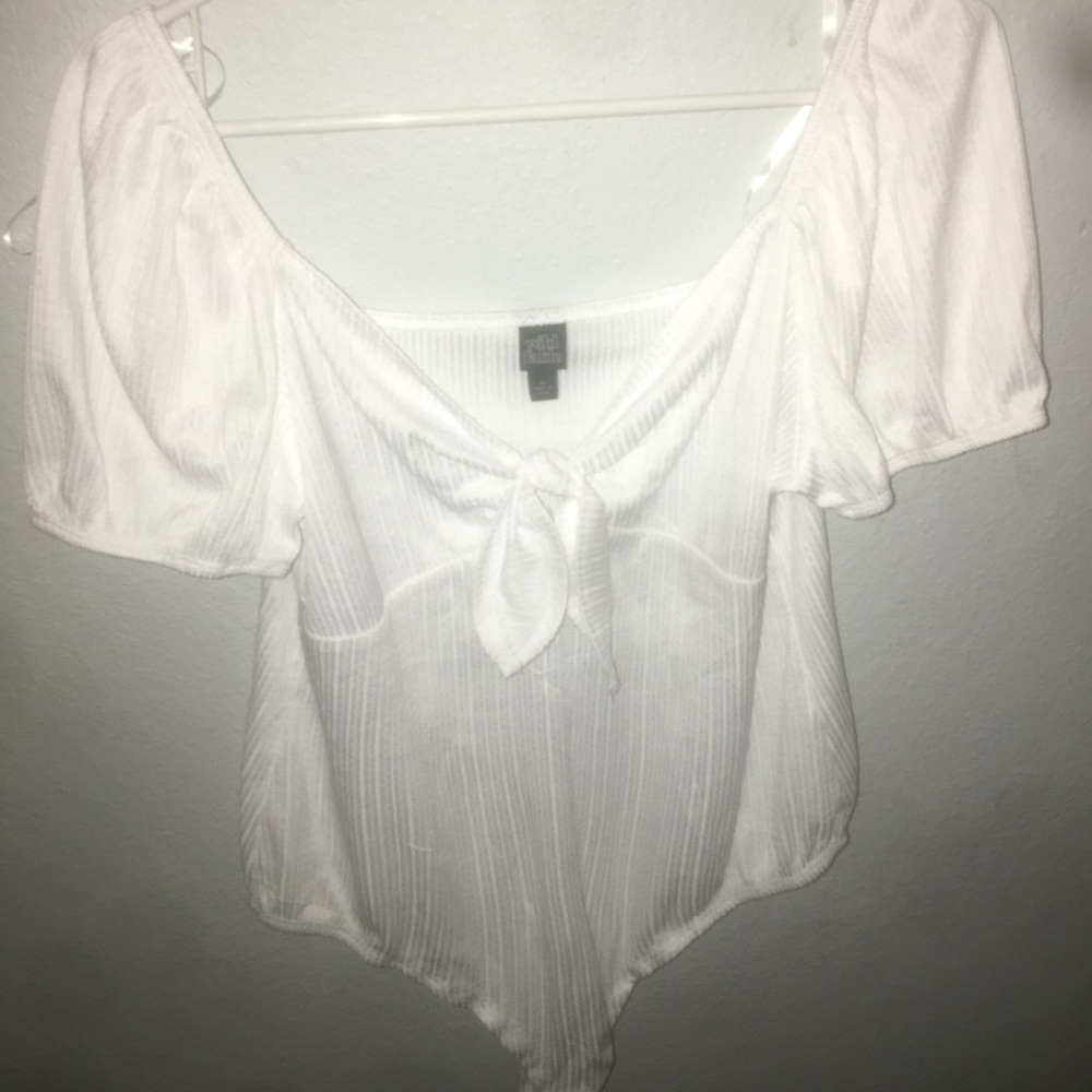 White off the shoulder bodysuit